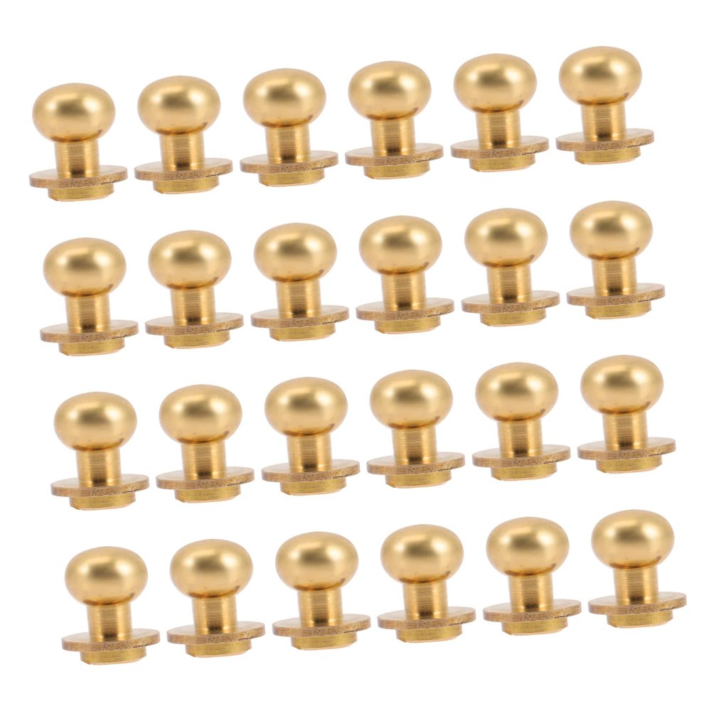DOITOOL Sets Satin Nickel Cabinet Handles Round Kitchen Knobs Gold Drawer Pulls Modern Dresser Knobs Scratch and Wear Resistant Easy Install
