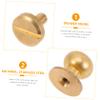 DOITOOL Sets Satin Nickel Cabinet Handles Round Kitchen Knobs Gold Drawer Pulls Modern Dresser Knobs Scratch and Wear Resistant Easy Install view 4