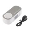 NDNCZDHC Bluetooth 5.0 Speaker Alarm Clock with FM Radio, Rechargeable Alarm Clock with LED Mirror Screen Digital Alarm Clock view 1
