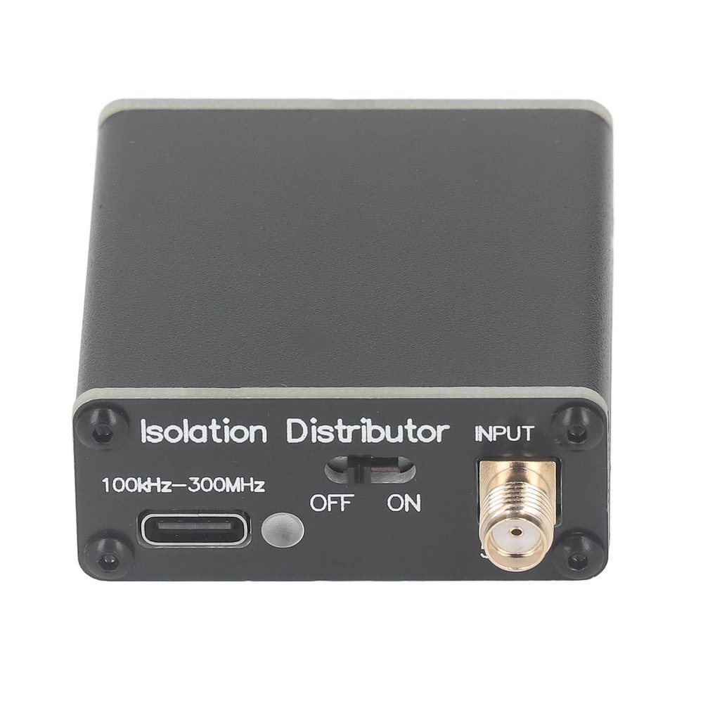 Active RF Isolation Distributor, 100kHz-150MHz RF Splitter for SDR GPSDO Source, Reliable Distribution with Isolator for Common Mode Interference Suppression