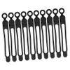 10pcs Silicone Cable Ties Reusable Cord Ties for Home Office Cable Management view 1