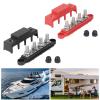 Hyuduo Bus Bar Terminal Block 48V, 2Pcs Heavy Duty Bus Bar Terminal Block 48V 250A for RV Marine Power Distribution DC Box, Accessories view 4