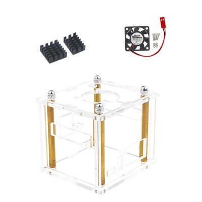 CHICHIYANG High Performance Fully Vented Case Transparent Acrylic RPI Case with Cooling Fan for Orange Pi Zero 3