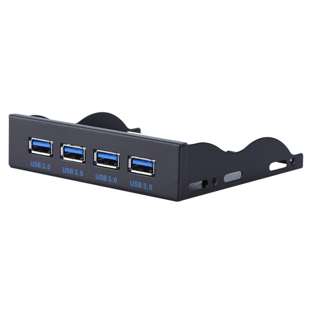 4 Ports USB 3.0 Front Panel Floppy Disk Bay, Front Panel USB Hub with 19 Pin Connector, 19 Pin to 4 Interface USB 3.0 Hub