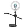Selfie Ring Light with Stand and Phone Holder, Phone Stand for Filming with 10" Ring Light, Idea for Video Recording/Makeup/Live Stream,Black-Non~Retractable view 1