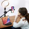 Selfie Ring Light with Stand and Phone Holder, Phone Stand for Filming with 10" Ring Light, Idea for Video Recording/Makeup/Live Stream,Black-Non~Retractable view 2