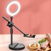 Desk Ring Light for Meetings10 InchSelfie Ring Light with Stand and Phone Holder for Laptop, Desktop Computer Ring Light for Makeup/Video Recording/Video Calls/Live Streaming,Black-Non~Retractable view 2