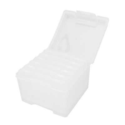 Veemoon Photo Storage Box with Design Portable Photo Organizer for Pictures Crafts Office Supplies Secure Closure for Easy Access and Identification
