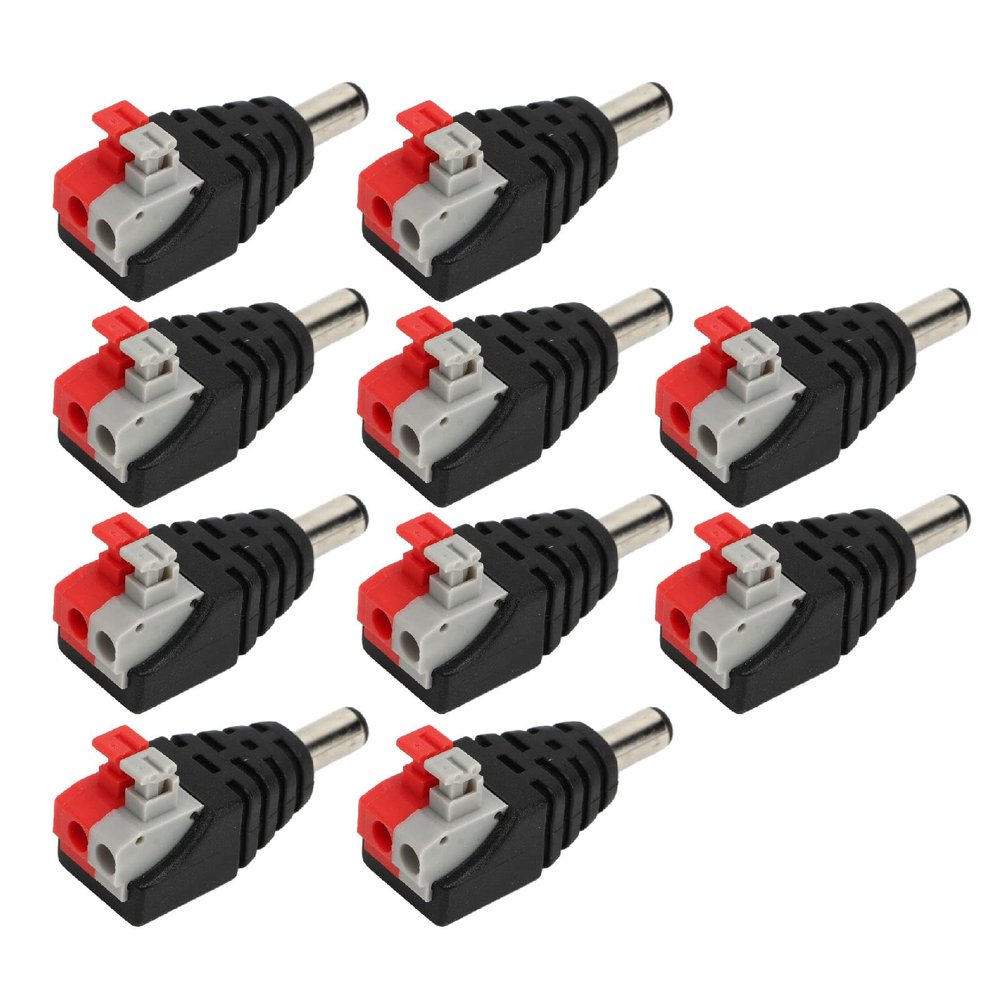 Hyuduo BNC Male Coaxial Connector, BNC Male Connector, 10pcs Coaxial Cable Video Camera Terminal Adapter AV Plug for CCTV, Connectors & Adapters