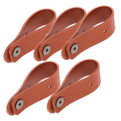 DOITOOL 5pcs Leather Buckle Tie Tie Organizer for Cords Accessories Wire Holder