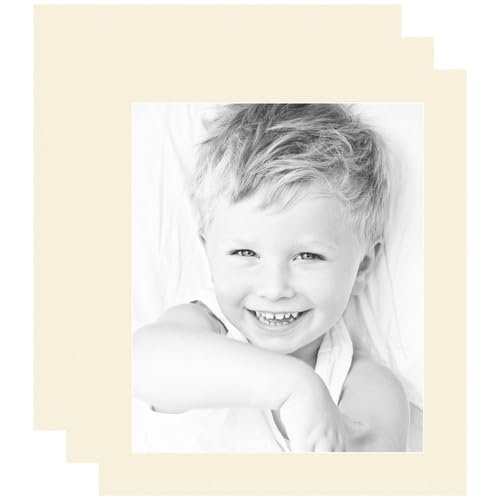 ArtToFrames 15x18 Cream Linen/Ivory Custom Mat for Picture Frame with 11x14 opening size (Mat Only, Frame NOT Included)
