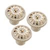 Cabilock 3pcs Mushroom Shape Cupboard Pull Knob Stylish Ivory White Drawer Handle for Home Furniture Easy to Install Material for Cabinets and Wardrobes view 1