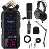 Zoom H6essential 6-Track 32-Bit Float Portable Audio Recorder with Zoom ZDM-1 Podcast Mic Pack Accessory Bundle and Boya BY-BA20 view 1