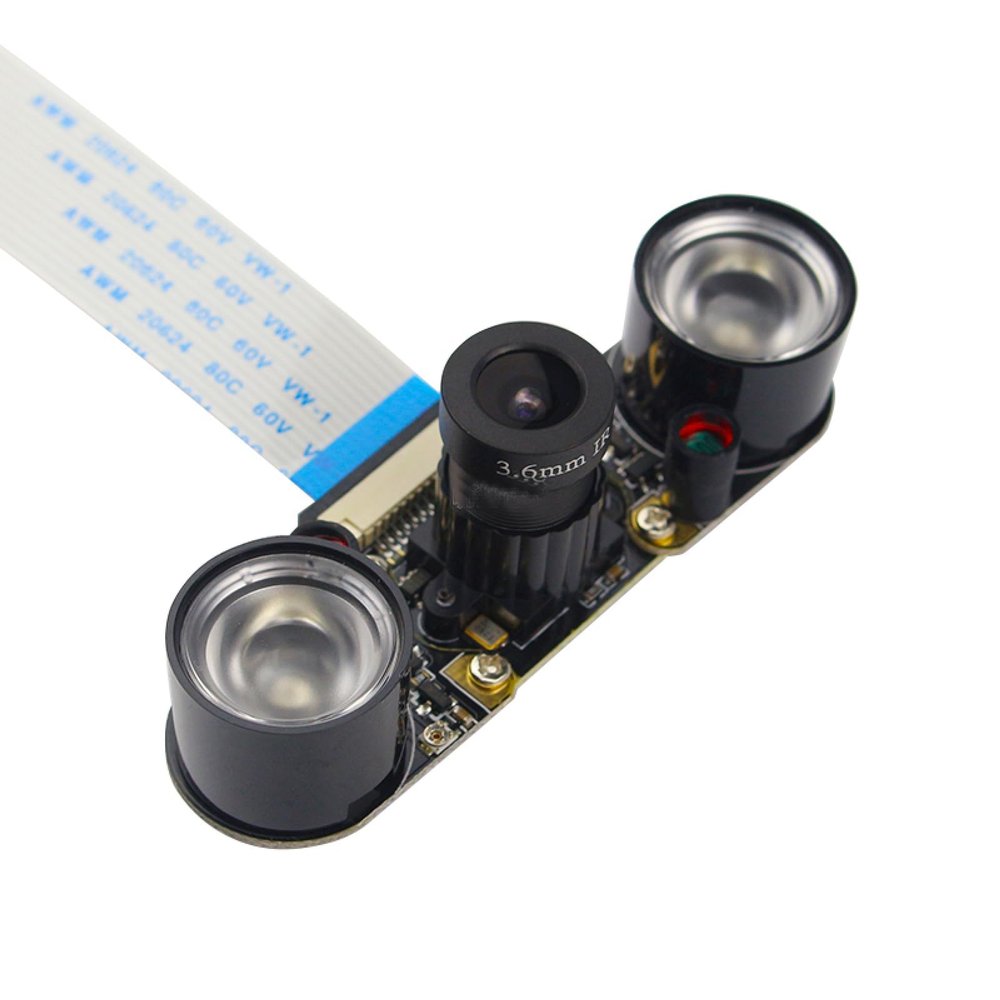 CHICHIYANG Adjustable Focus Night Vision Camera Kit 130 Degree Fisheye Lens Camera for Raspberry Pi 4 Model B/3B+/3B/2B Accessories