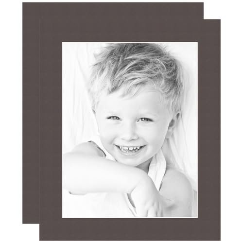 10x13 Weatherwood/Chestnut Custom Mat for Picture Frame with 6x9 Opening Size (Mat Only, Frame NOT Included) - 2 Pack
