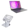 BoxWave Stand and Mount Compatible with Lenovo Slim 7 - Executive VersaView Laptop Stand, Ergonomic Adjustable Viewing Angle Metallic Riser - Metallic Silver view 1