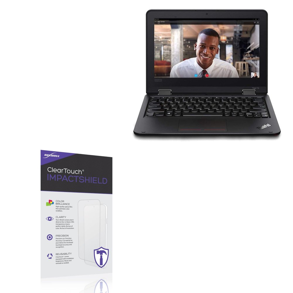 BoxWave Screen Protector Compatible with Lenovo ThinkPad Yoga 11e (5th Gen) (11.6 in) - ClearTouch ImpactShield (2-Pack), Impenetrable Screen Protector Flexible Film