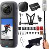 Insta360 X4 Snow Bundle- 8K Waterproof 360 Action Camera with 1/2"" 48MP Sensors, 8K 360 HDR Video, 72MP 360 Photo, |Includes New Snow Bundle, Selfie Stick, Lens Cap (128GB), Black view 1