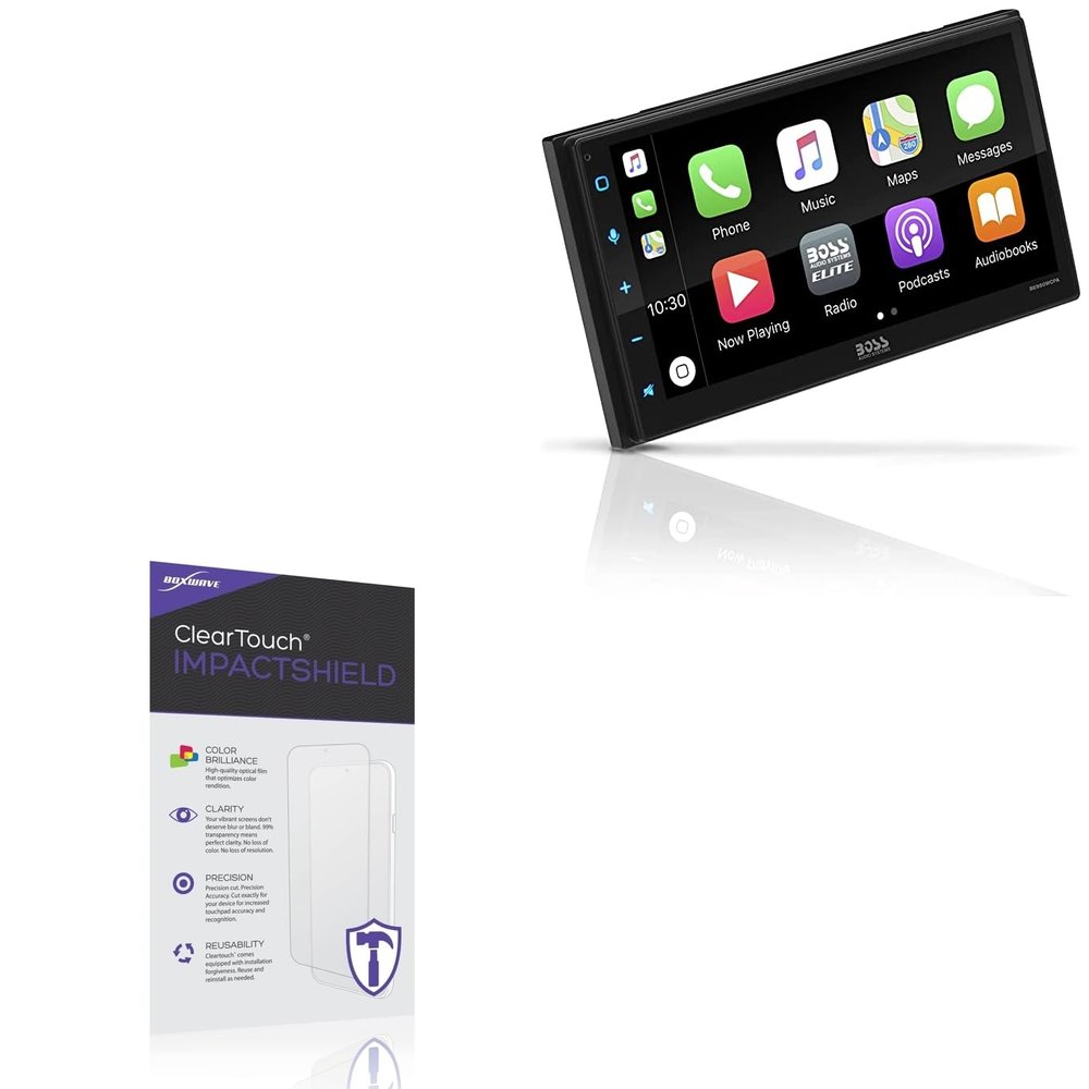 BoxWave Screen Protector Compatible with BOSS Audio BE950WCPA - ClearTouch ImpactShield (2-Pack), Impenetrable Screen Protector Flexible Film