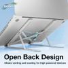 BoxWave Stand and Mount Compatible with MSI Raider GE78 - Compact QuickSwitch Stand, Portable Multi Angle Viewing Foldable Riser - Metallic Silver view 4