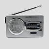 DFHBFG AM/FM Pocket Radio Player, Dual Band HiFi, Elder Pointer Radio, Battery Powered, Pocket Size, Silver, Built-in Speaker, 9.8x6x2.5cm view 1