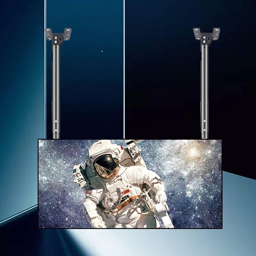 ZerHoc Tv Wall Mount,Ceiling TV Mount - Ceiling TV Mount for 55-86 Inch Large LED Screens Suitable, Adjustable Ceiling TV Mount Bracket, Double Bar Adjustable Tilt TV Bracket, 800x400