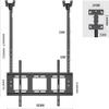 ZerHoc Tv Wall Mount,Ceiling TV Mount - Ceiling TV Mount for 55-86 Inch Large LED Screens Suitable, Adjustable Ceiling TV Mount Bracket, Double Bar Adjustable Tilt TV Bracket, 800x400 view 2