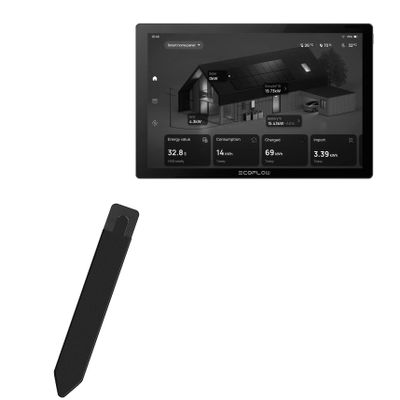 BoxWave Stylus Pouch Compatible with ECOFLOW PowerInsight Home Energy Manager - Stylus PortaPouch, Pen Stylii Holder Carrier Portable Self-Adhesive - Jet Black