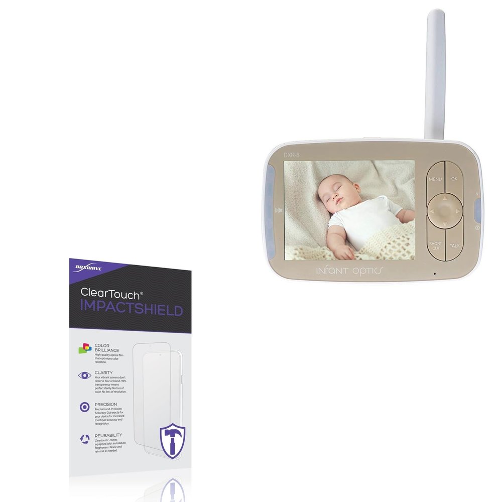 BoxWave Screen Protector Compatible with Infant Optics DXR-8 Pro - ClearTouch ImpactShield (2-Pack), Impenetrable Screen Protector Flexible Film