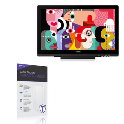 BoxWave Screen Protector Compatible with Huion KAMVAS GT-191 V2 - ClearTouch ImpactShield (2-Pack), Impenetrable Screen Protector Flexible Film