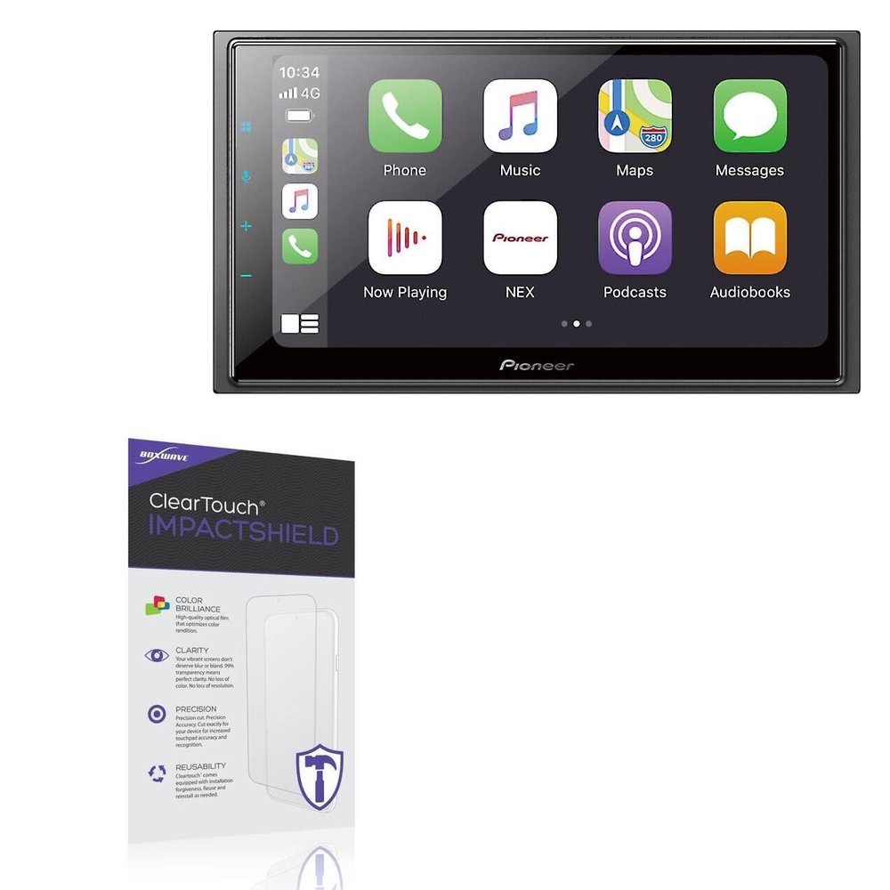BoxWave Screen Protector Compatible with Pioneer DMH-W4660NEX - ClearTouch ImpactShield (2-Pack), Impenetrable Screen Protector Flexible Film