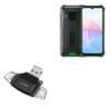 BoxWave Smart Gadget Compatible with Blackview BV6200 - AllReader SD Card Reader, microSD Card Reader SD Compact USB - Jet Black view 1