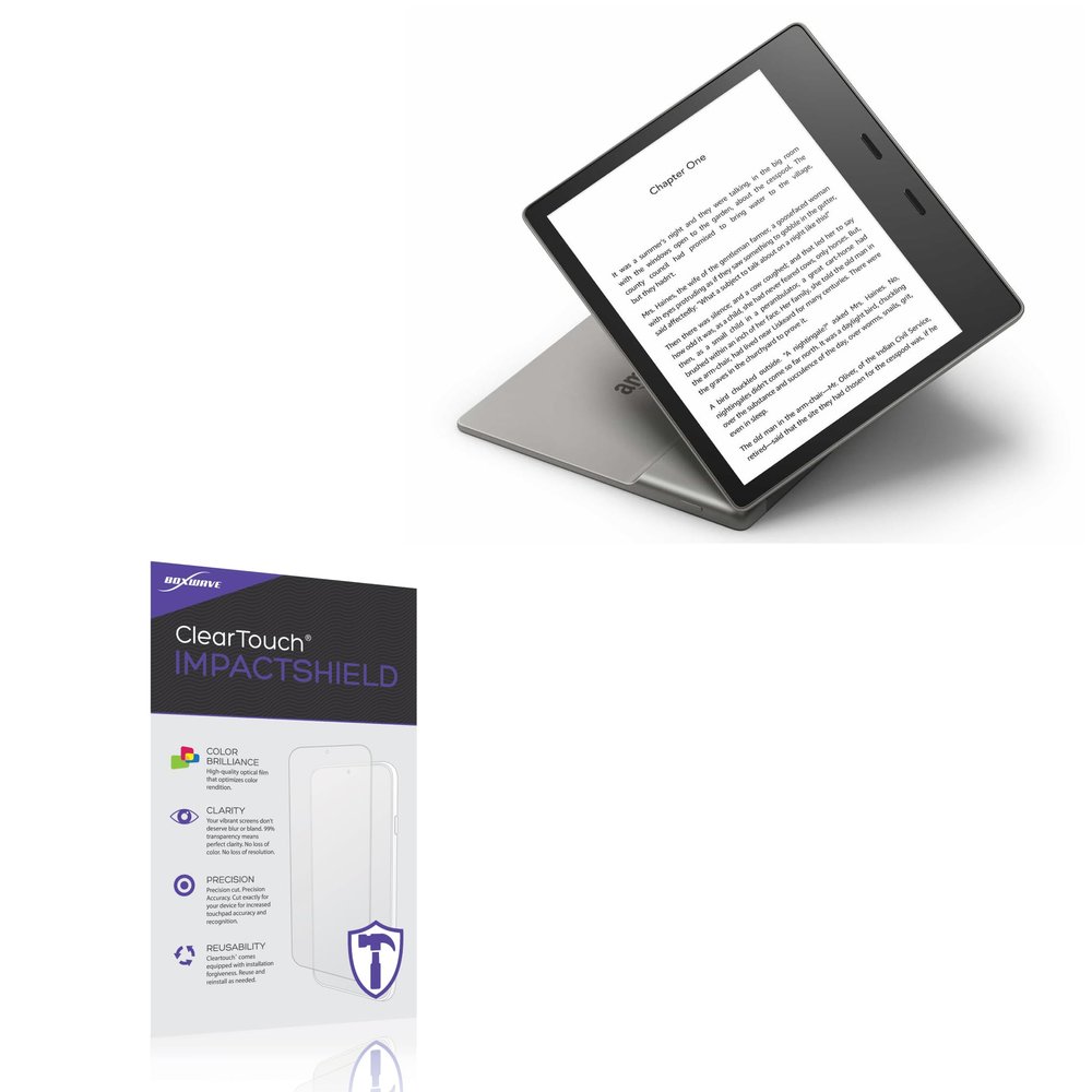 BoxWave Screen Protector Compatible with Amazon Kindle Oasis (3rd Gen 2019) - ClearTouch ImpactShield (2-Pack), Impenetrable Screen Protector Flexible Film
