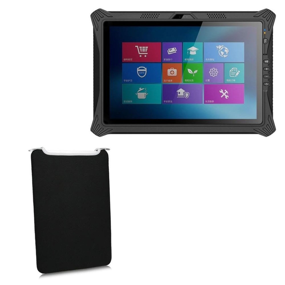 BoxWave Case Compatible with Geekland GK-ST10UW-I7 (10 in) - SlipSuit, Soft Slim Neoprene Pouch Protective Case Cover - Jet Black