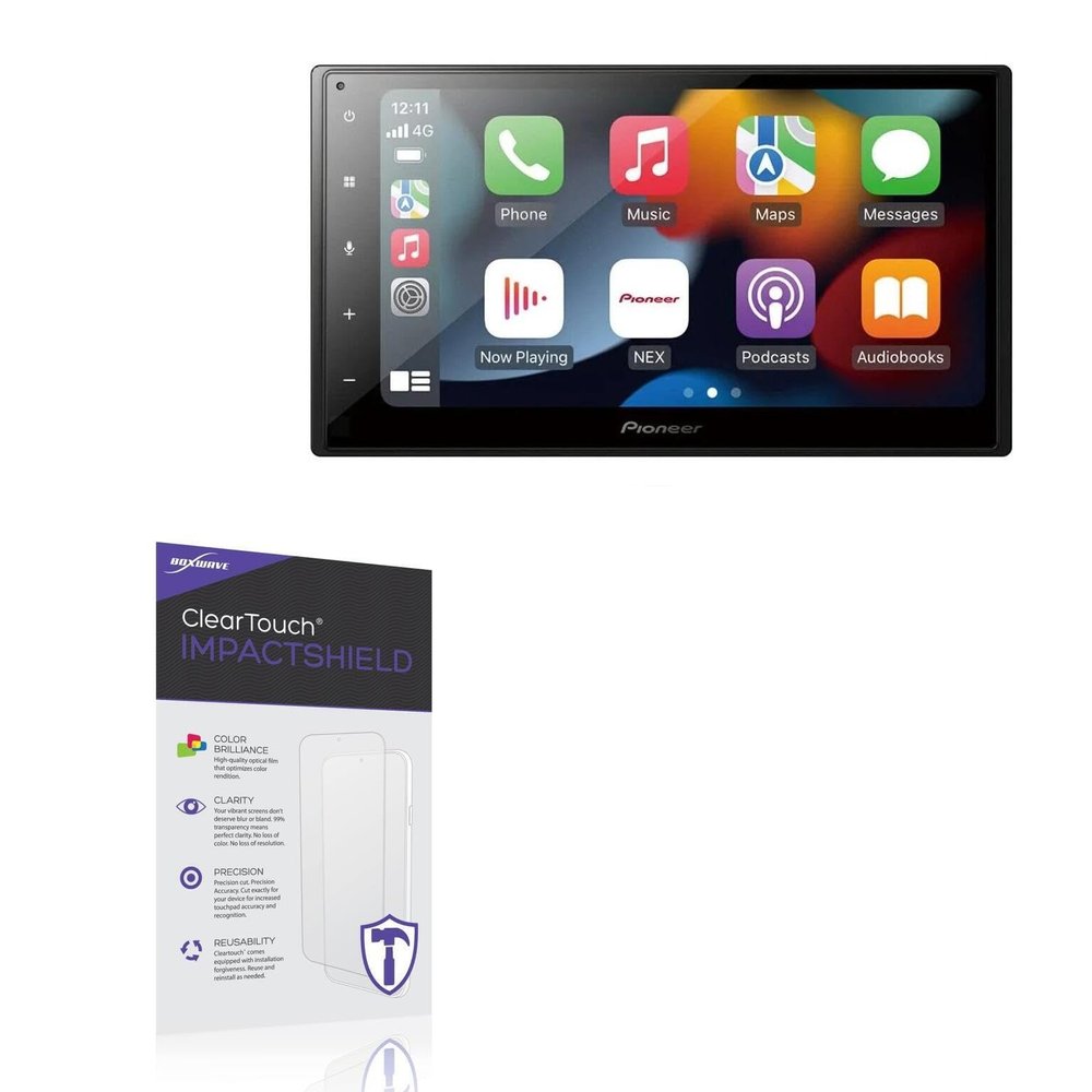 BoxWave Screen Protector Compatible with Pioneer DMH-W2770NEX - ClearTouch ImpactShield (2-Pack), Impenetrable Screen Protector Flexible Film