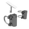 Antenna Mast Cross Over Bracket Kit Stainless Steel 30mm to 50mm Adjustable Antenna Mounting Bracket with U Bolts for Dish Antennas Horizontal Vertical Mount view 2