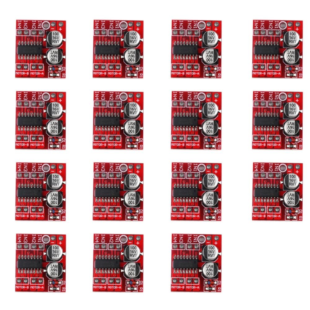YOURRYONG 15pcs 2-way DC motor drive module forward and reverse PWM speed regulation dual H-bridge stepper motor mini
