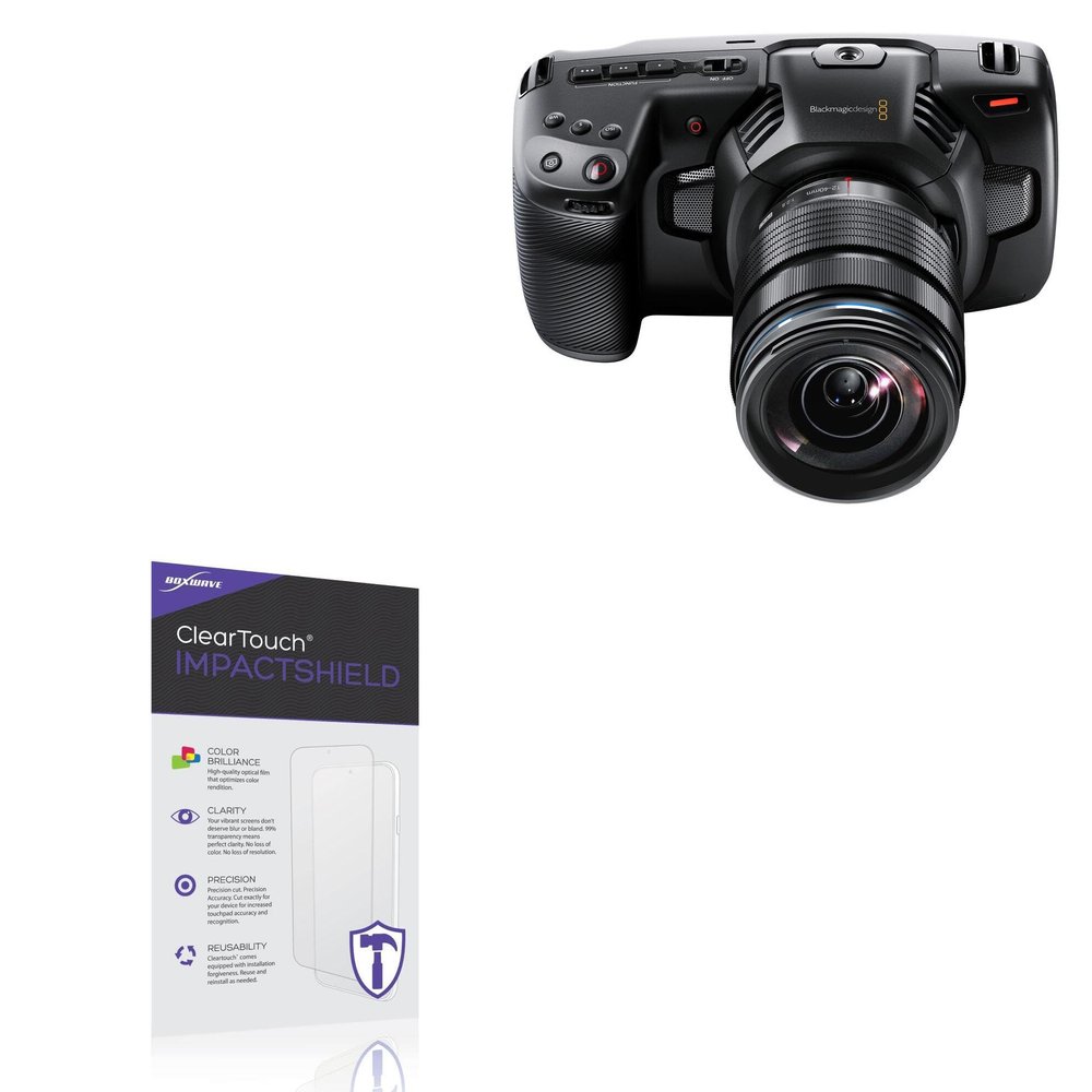 BoxWave Screen Protector Compatible with Blackmagic Pocket Cinema Camera 4K - ClearTouch ImpactShield (2-Pack), Impenetrable Screen Protector Flexible Film