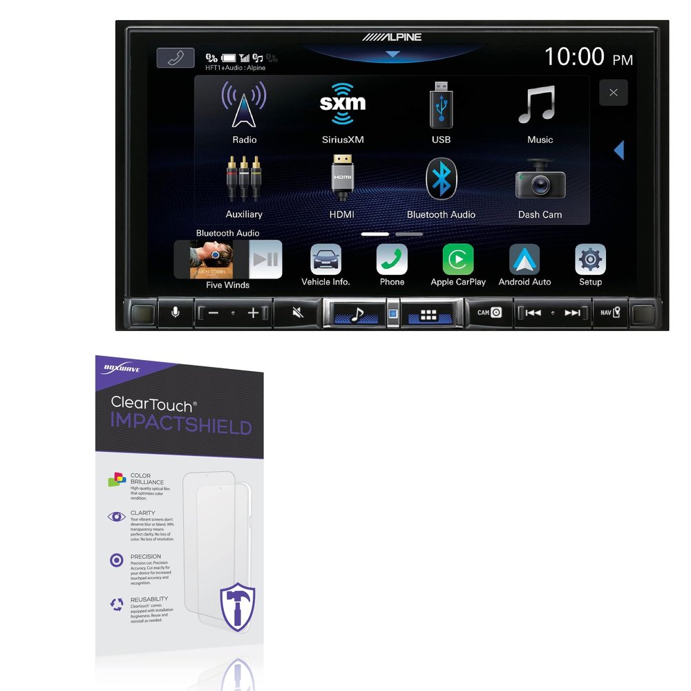 BoxWave Screen Protector Compatible with Alpine ILX-507 - ClearTouch ImpactShield (2-Pack), Impenetrable Screen Protector Flexible Film