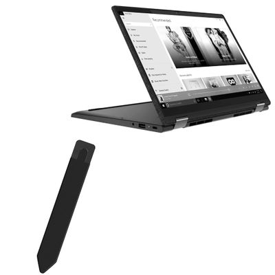 BoxWave Stylus Pouch Compatible with Lenovo Yoga 6 - Stylus PortaPouch, Pen Stylii Holder Carrier Portable Self-Adhesive - Jet Black