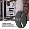 1/4 7 Inch Empty Tape Reel, 3 Holes Universal Wind Open Reel Sound Tape Empty Reel, Aluminum Take Up Reel to Reel for Recording Nab (Black) view 4