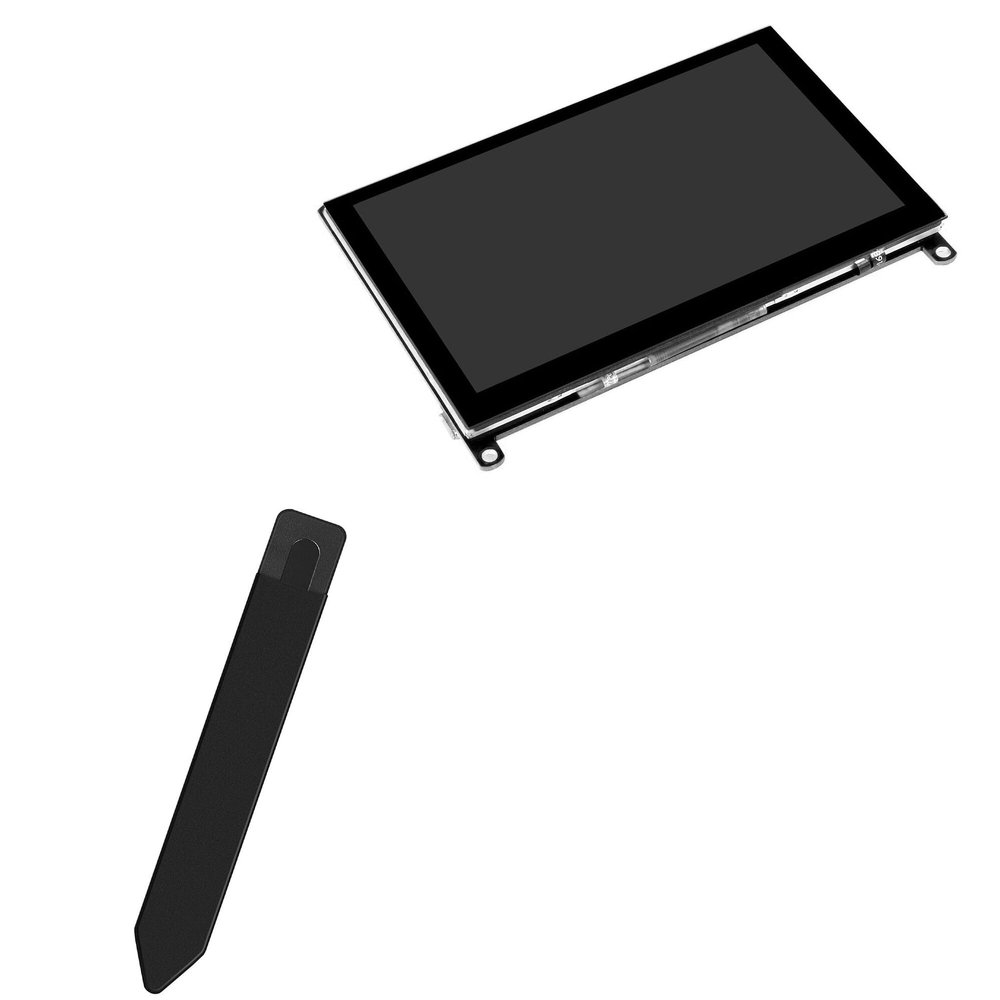 BoxWave Stylus Pouch Compatible with Waveshare HDMI LCD (H) V4 (5 in) - Stylus PortaPouch, Pen Stylii Holder Carrier Portable Self-Adhesive - Jet Black