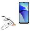 BoxWave Adapter Compatible with Blackview Oscal Flat 1C - Micro SD Card miniReader, USB Type-C OTG Reader USB3.0 Adapter Keychain - Metallic Silver view 1
