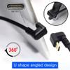 NFHK USB-C USB 3.1 Type-C Male to USB 3.0-A Female 10Gbps OTG Data Power Cable Opposite U Shape Back Angled view 3