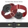 2 Pack Nylon Bands Compatible With Garmin Vivoactive 6/5/3/Forerunner 570 42mm/165/55/645/245 Music Watch Band, 20mm Soft Elastic Nylon Bands Replacement for Garmin Venu/Venu Sq/Venu Sq 2 Women Men view 3
