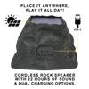 Victrola Rock Speaker Connect, Granite, Wireless Outdoor with Bluetooth 5.3, 22-Hour Battery Life, with Solar Charging, Link Up to 20 Rock Speakers, IP65 Water & Dust Resistant view 2
