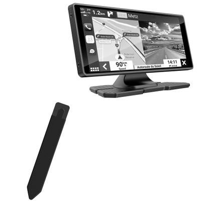 BoxWave Stylus Pouch Compatible with Dogfuel Portable Apple Carplay Car Screen (9.3 in) - Stylus PortaPouch, Pen Stylii Holder Carrier Portable Self-Adhesive - Jet Black