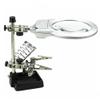 ZTBH Microscope Accessories Kit 2.5X 6X Desktop Magnifier Welding Magnifying Glass with LED Light Auxiliary Clip Loupe Third Hand Soldering Repair Tool Microscope Slides view 2