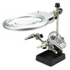 ZTBH Microscope Accessories Kit 2.5X 6X Desktop Magnifier Welding Magnifying Glass with LED Light Auxiliary Clip Loupe Third Hand Soldering Repair Tool Microscope Slides view 3
