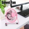Locadence USB Small Fan, Iron Aluminum Steel Ultra Quiet 360 Rotating Single Button Switch Portable Fan for Home Office Desk (Pink) view 2